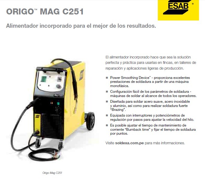 ESAB Origo MAG C251 4 ESAB Origo MAG C251